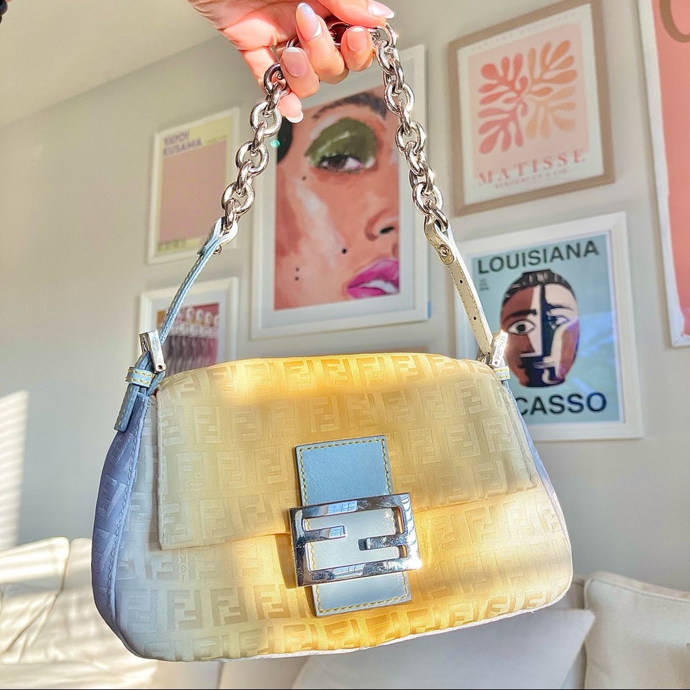 Vintage Fendi Zucchino Ombré Mamma Baguette - Picture 4 of 9